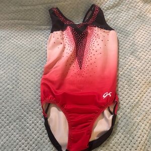 GK Red and Black Gradient Leotard GK Girls Dazzling Diamonds Leotard AXS